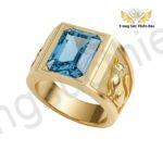Nhẫn Tuổi Mẹo Đá Topaz Xanh Hợp Mệnh Thủy TBM158