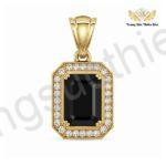 Mặt Dây Nam Đá Quý Sapphire Đen Thiên Nhiên Lịch Lãm MDM217
