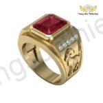 Nhẫn Tuổi Mùi 1991 Mệnh Thổ Mặt Đá Ruby Đỏ TBM191