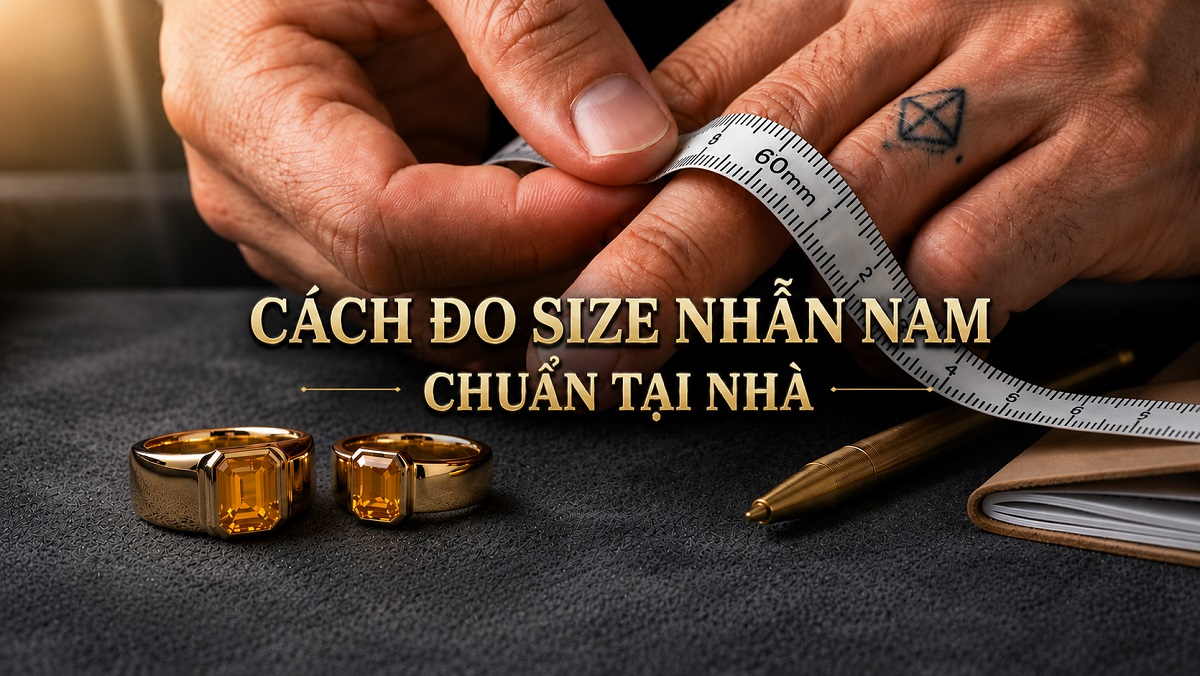 Cách đo size nhẫn nam chuẩn nhất tại nhà