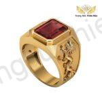 Nhẫn Tuổi Thìn Mặt Đá Ruby Đỏ Mệnh Thổ - Mệnh Hỏa TBM224
